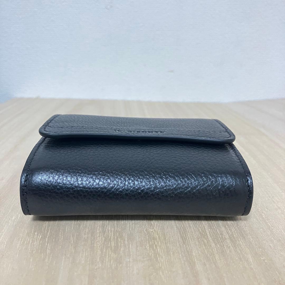 【未使用】IL BISONTE イルビゾンテ 折り財布 黒ミニ財布 本革