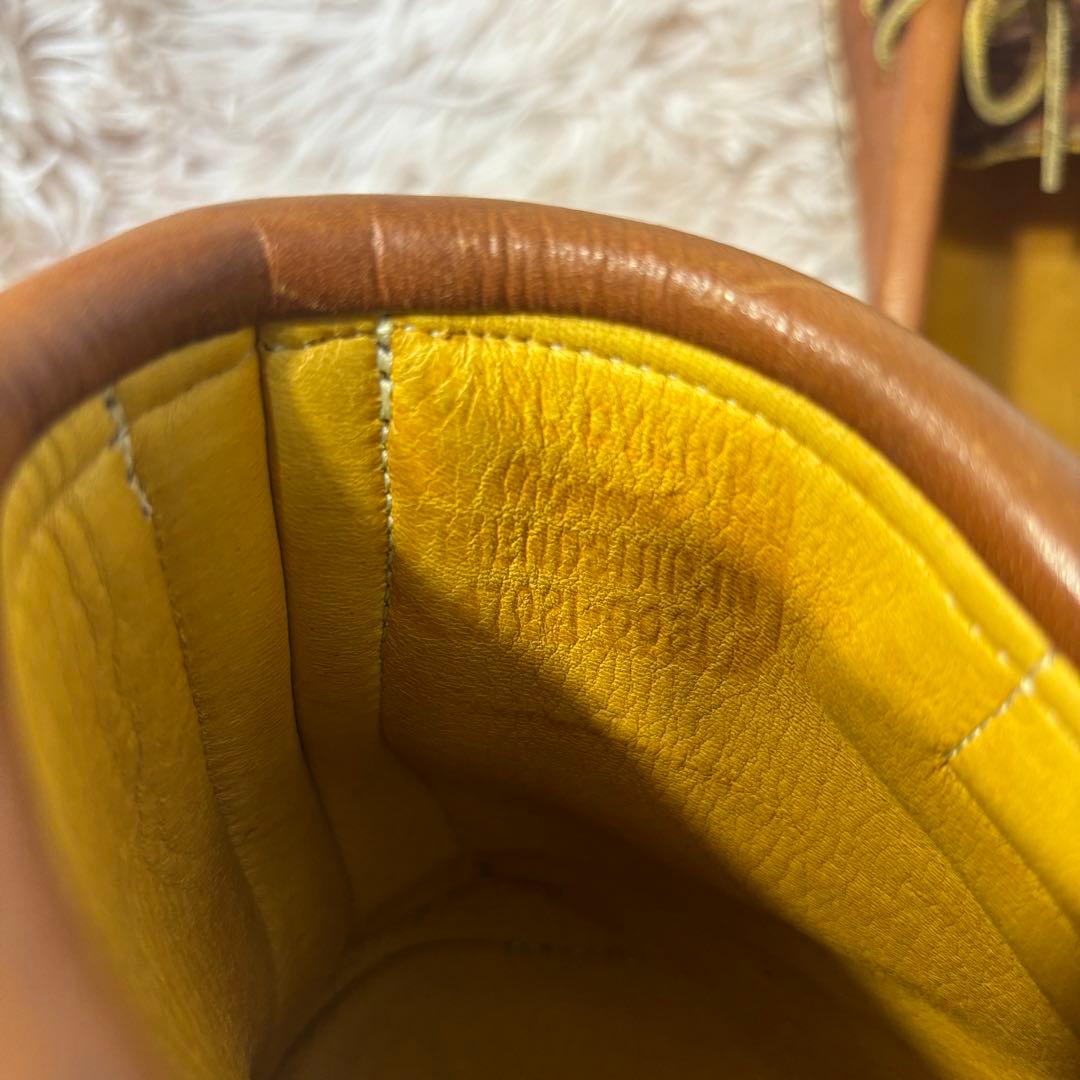 美品 モカシン　ブーツ　レザー　サイズ9 3ホール　ブラウン　シボ加工