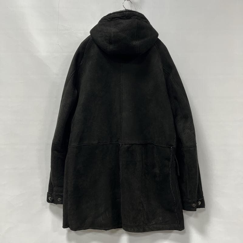 ラルフローレン/イタリア製/ラムレザームートン/ファイヤーマンバックルボアコート