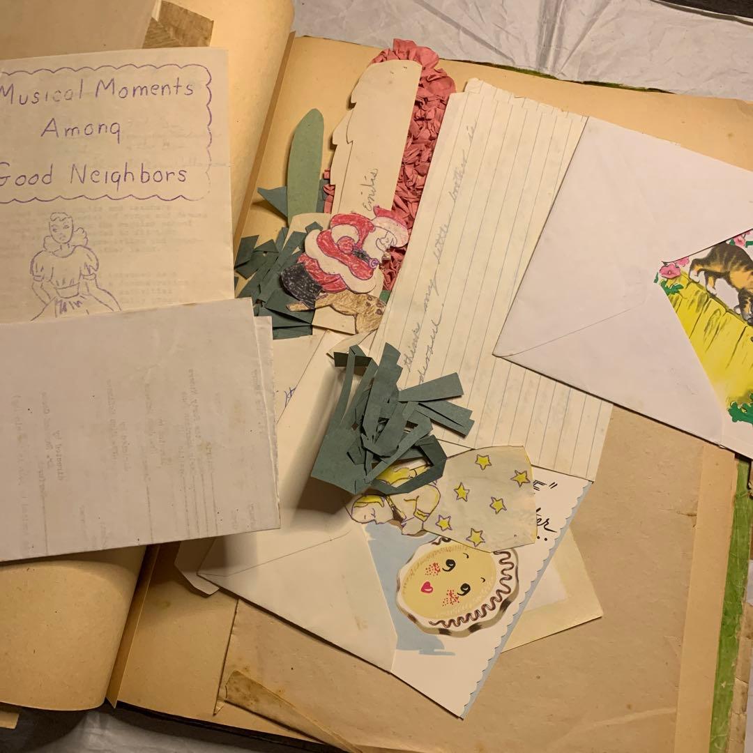 大容量ジャンクジャーナル素材に♡ビンテージ紙モノ洋書ノート古書　絵本