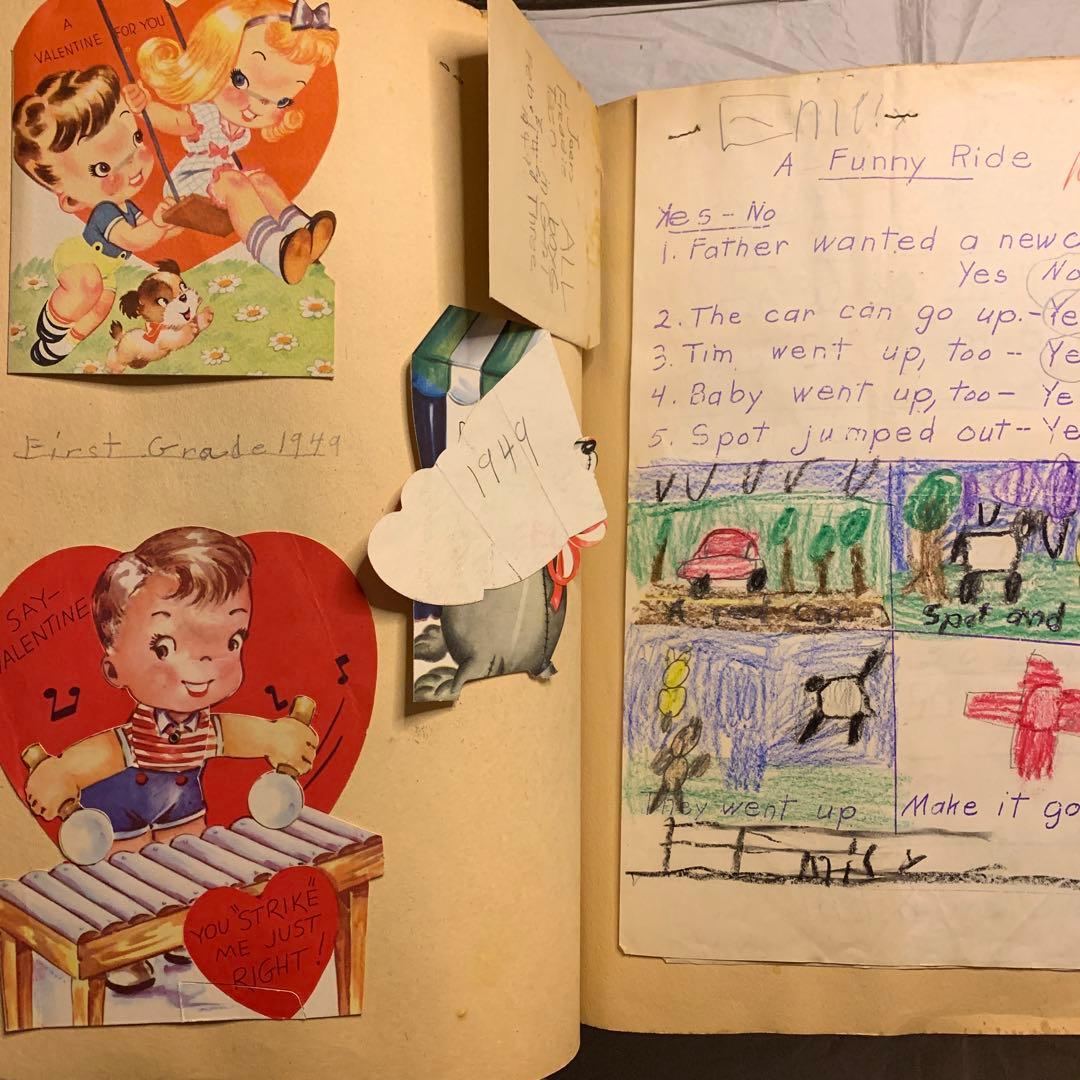 大容量ジャンクジャーナル素材に♡ビンテージ紙モノ洋書ノート古書　絵本