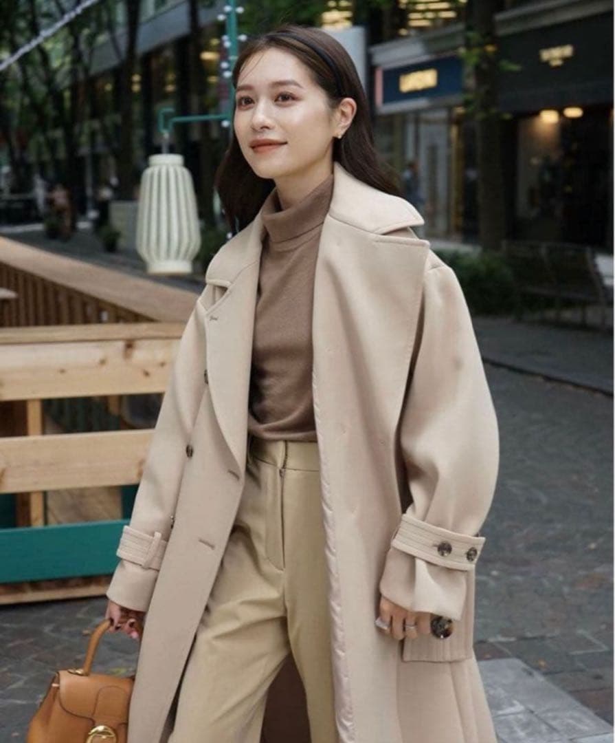 【極美品】laubeblanc wide belt trench coat
