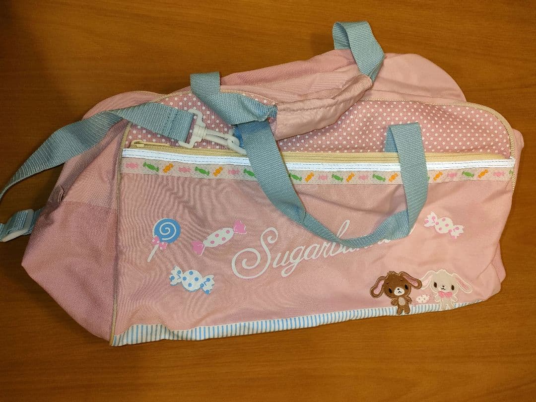 サンリオ　シュガーバニーズ　ボストンバッグ　刺繍　キャンディ 傘