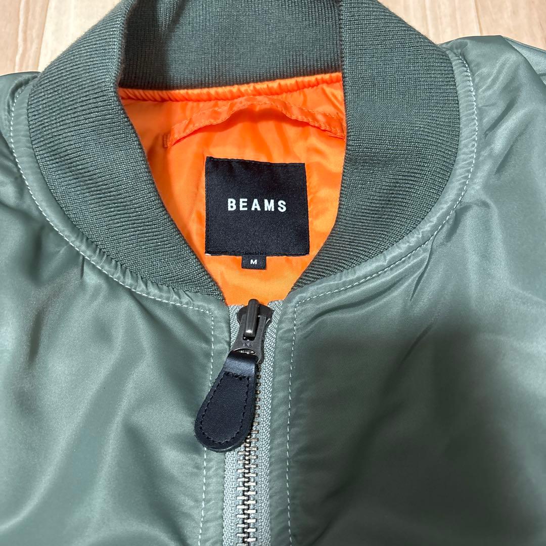 BEAMS リラックスフィット THERMOLITE® MA-1 カーキ
