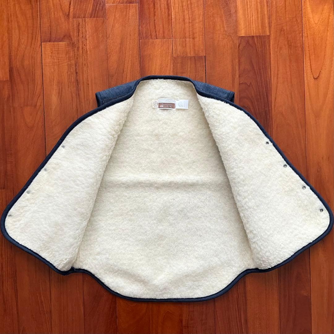希少 未使用美品70s ROEBUCKS デニム ボアベストシアーズ sizeM