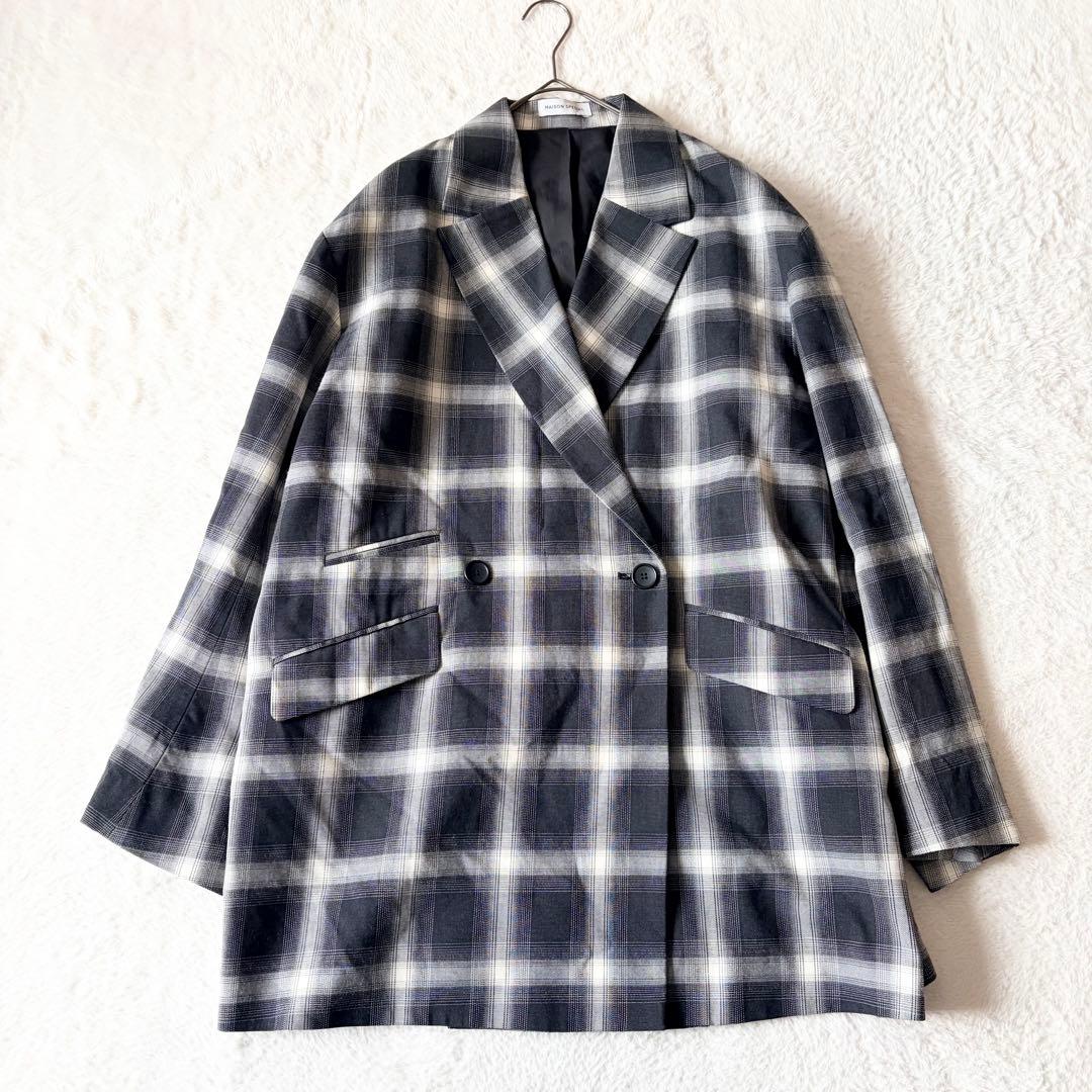 1445 美品✨ メゾンスペシャル ダブルブレステッドオーバージャケット グレー