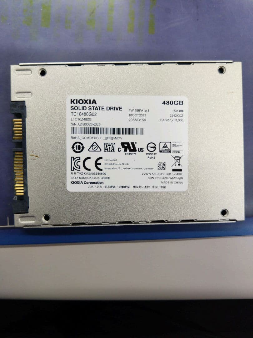 内蔵型SSD KIOXIA EXCERIA SATA SSD 480GB