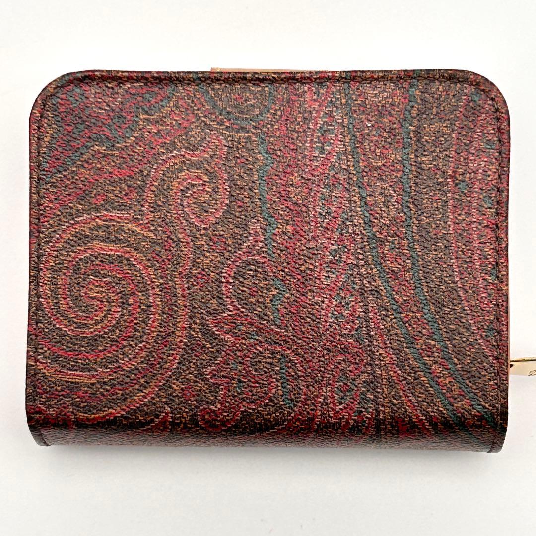 ✨美品✨ ETRO エトロ 二つ折り財布 レザー ラウンドファスナーペイズリー柄