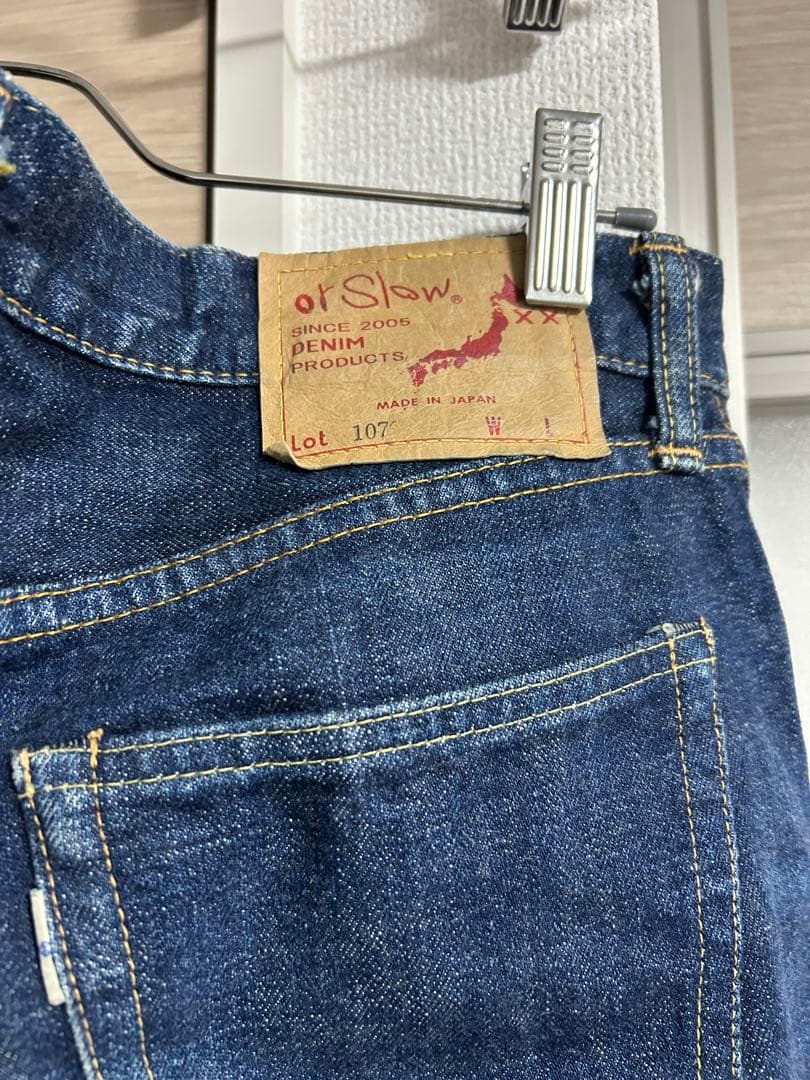 orSlow ストレートデニム Lot 107 ダークブルー