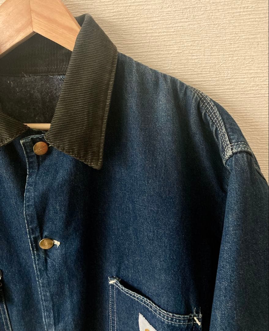 ポ*イ様 希少 星タグ Carhartt ミシガン チョアコート デニムUSA製