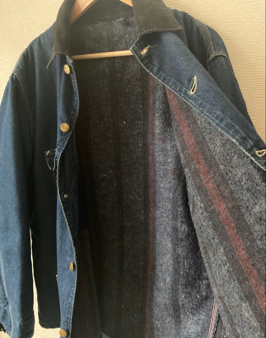 ポ*イ様 希少 星タグ Carhartt ミシガン チョアコート デニムUSA製