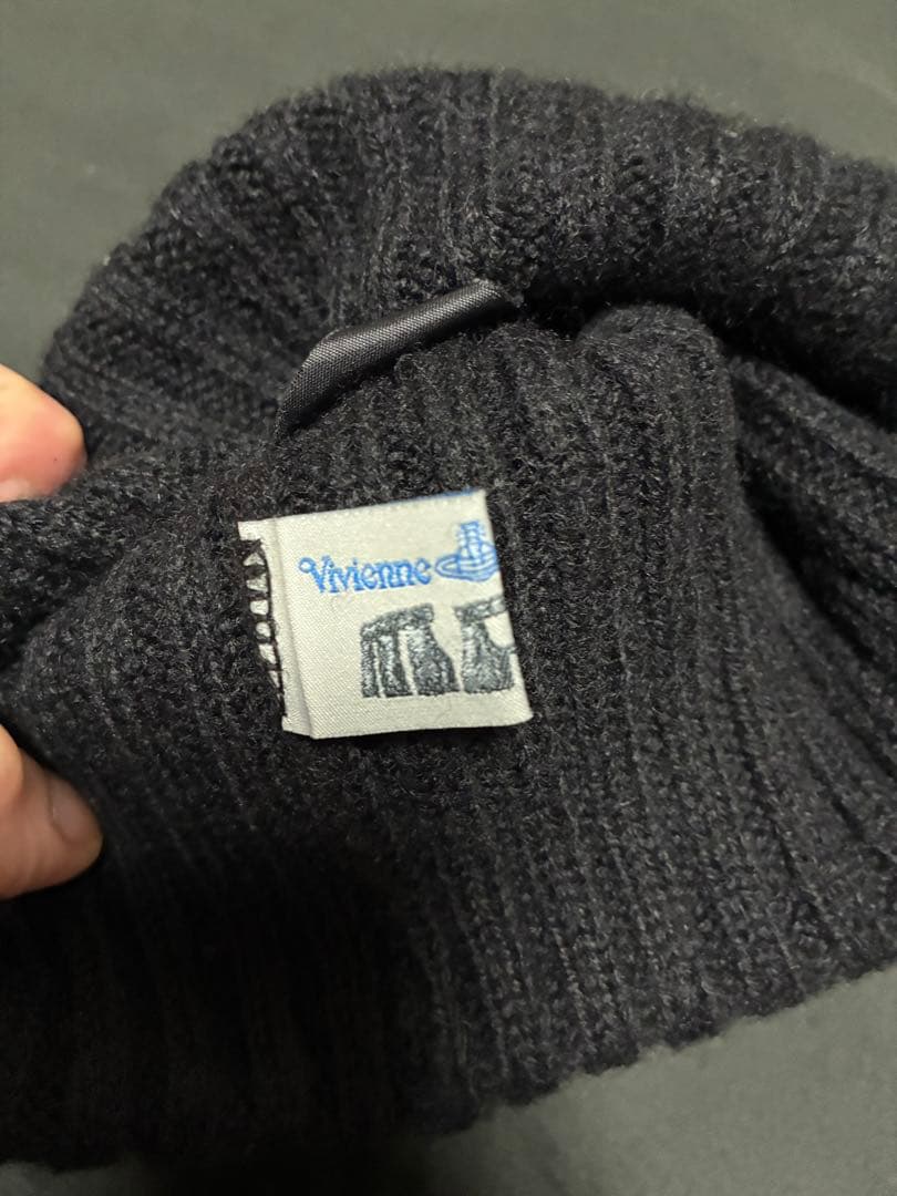 Vivienne Westwood ブラック ニット帽　おまけ巾着付き