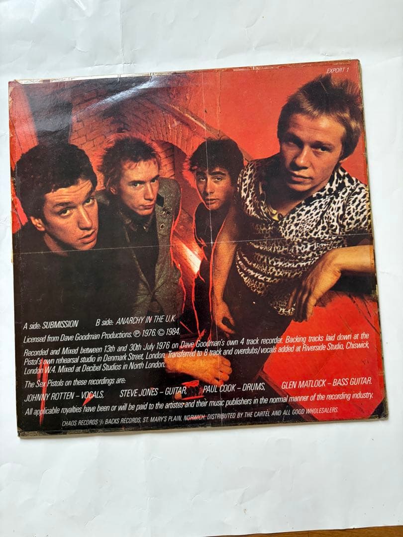 SEX PISTOLS UK盤 Submission 7インチ