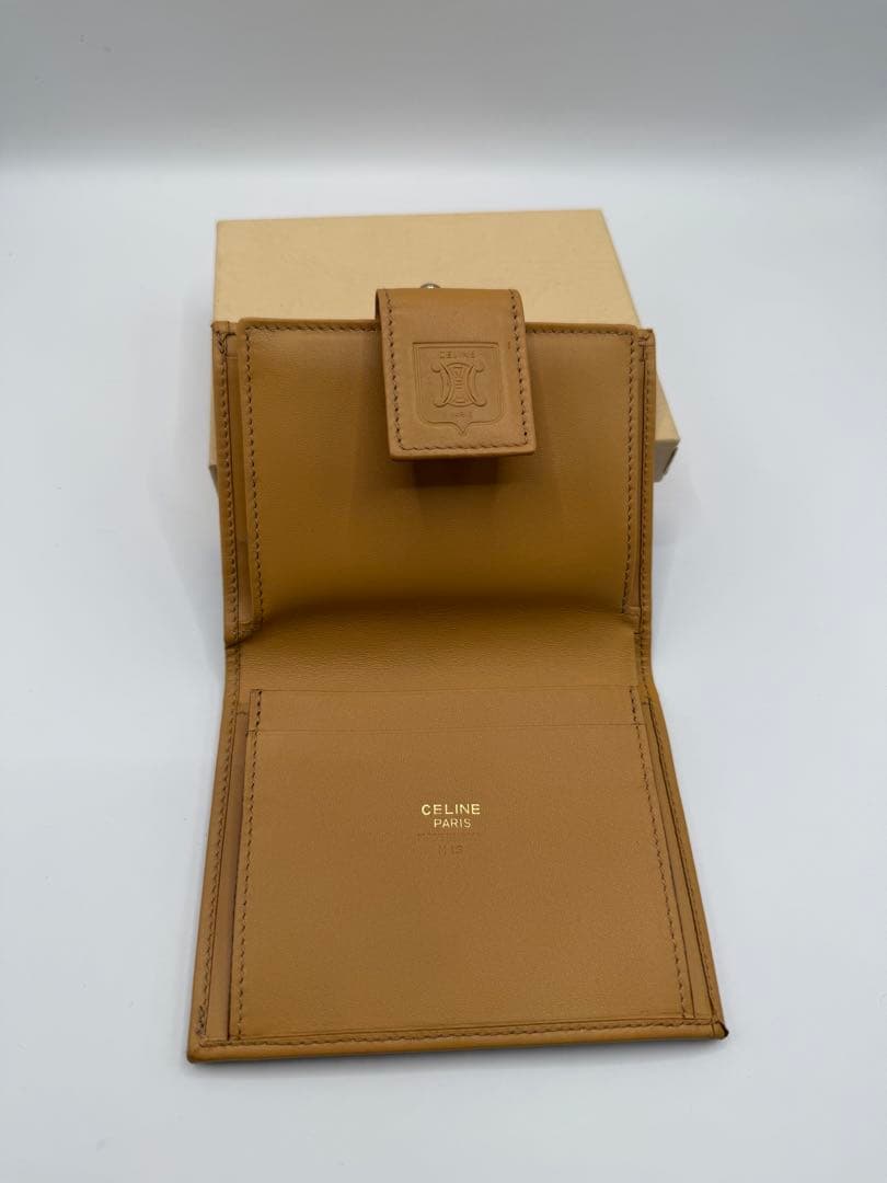 新品　CELINE 財布 二つ折り財布 がま口 トリンオフ マカダム