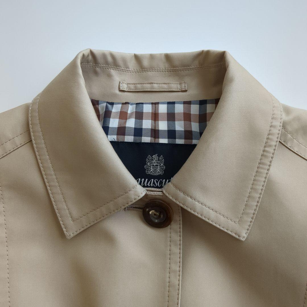 Aquascutum LONDON ベージュ ステンカラーコート 日本製