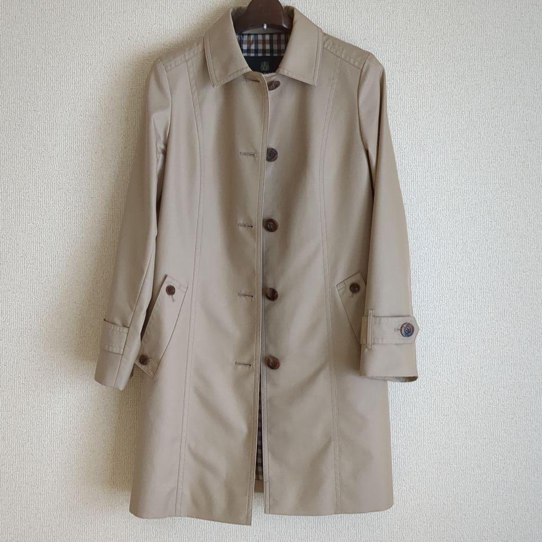 Aquascutum LONDON ベージュ ステンカラーコート 日本製