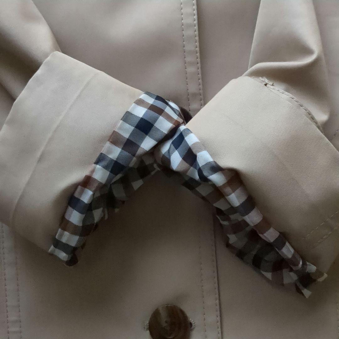 Aquascutum LONDON ベージュ ステンカラーコート 日本製