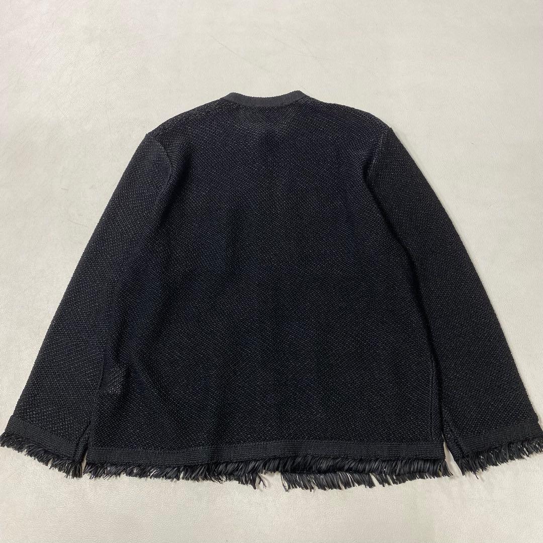 美品 allureville 金ボタン カノコメッシュクルーカーディガン