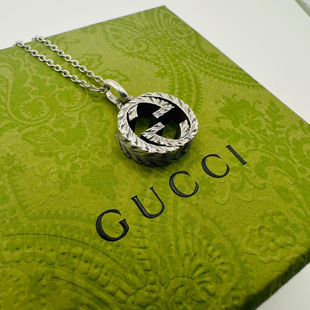 【美品】GUCCI グッチインターロッキングGGネックレス