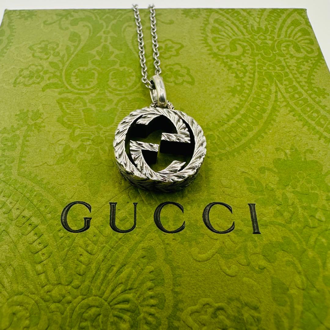 【美品】GUCCI グッチインターロッキングGGネックレス