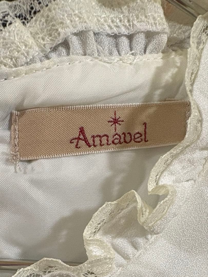 [Amavel]Antique Chic スクエアヨークワンピース グリーン
