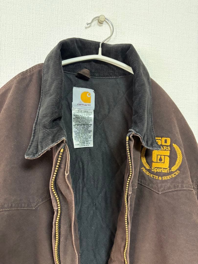 Carhartt カーハート ダック サンタフェ ジャケット 革パッチ 企業ロゴ