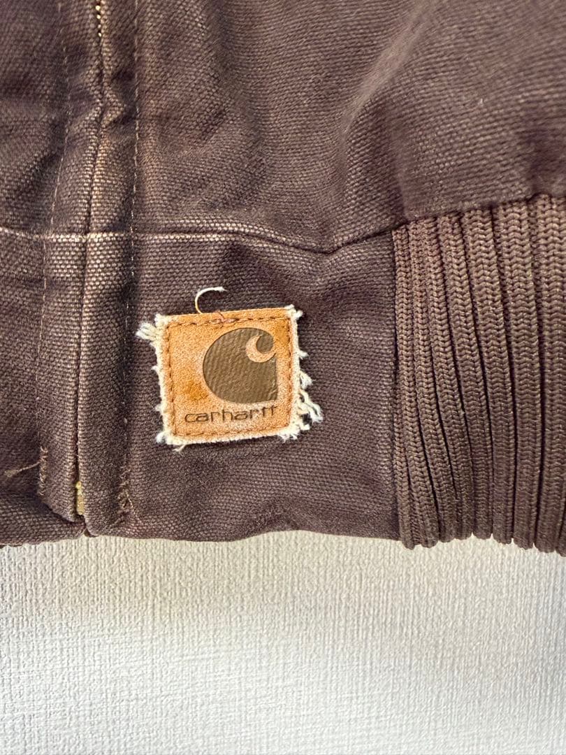 Carhartt カーハート ダック サンタフェ ジャケット 革パッチ 企業ロゴ