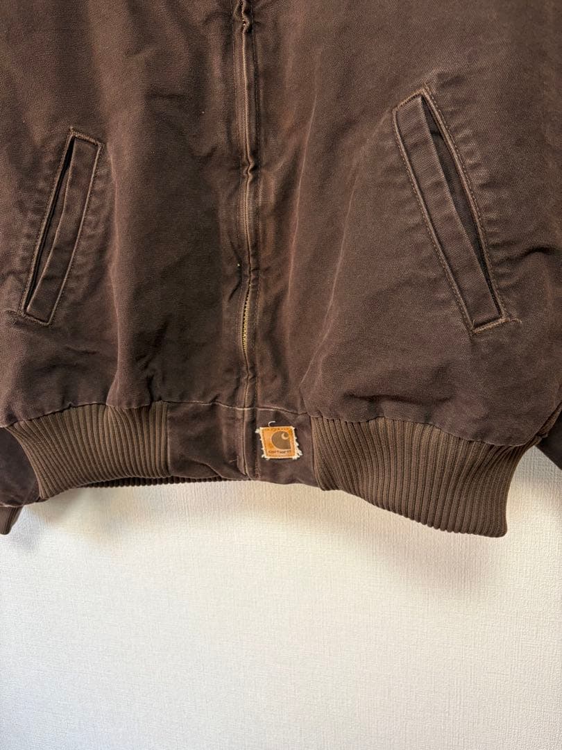 Carhartt カーハート ダック サンタフェ ジャケット 革パッチ 企業ロゴ