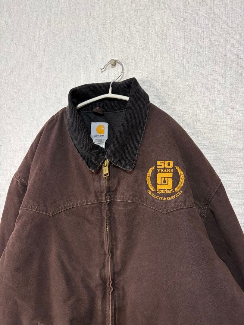 Carhartt カーハート ダック サンタフェ ジャケット 革パッチ 企業ロゴ