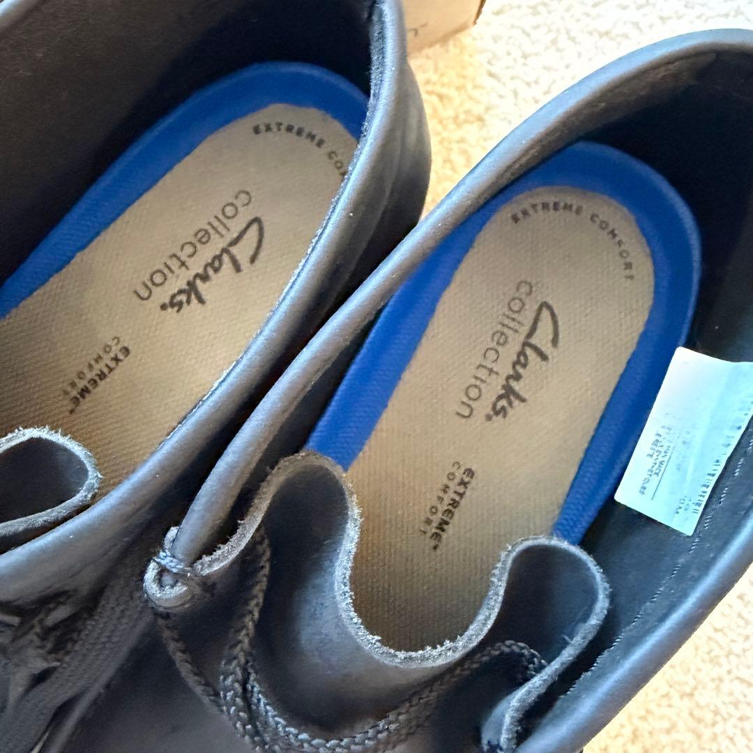 Clarks Shacre Boot ブラックレザー UK9 ワラビータイプ
