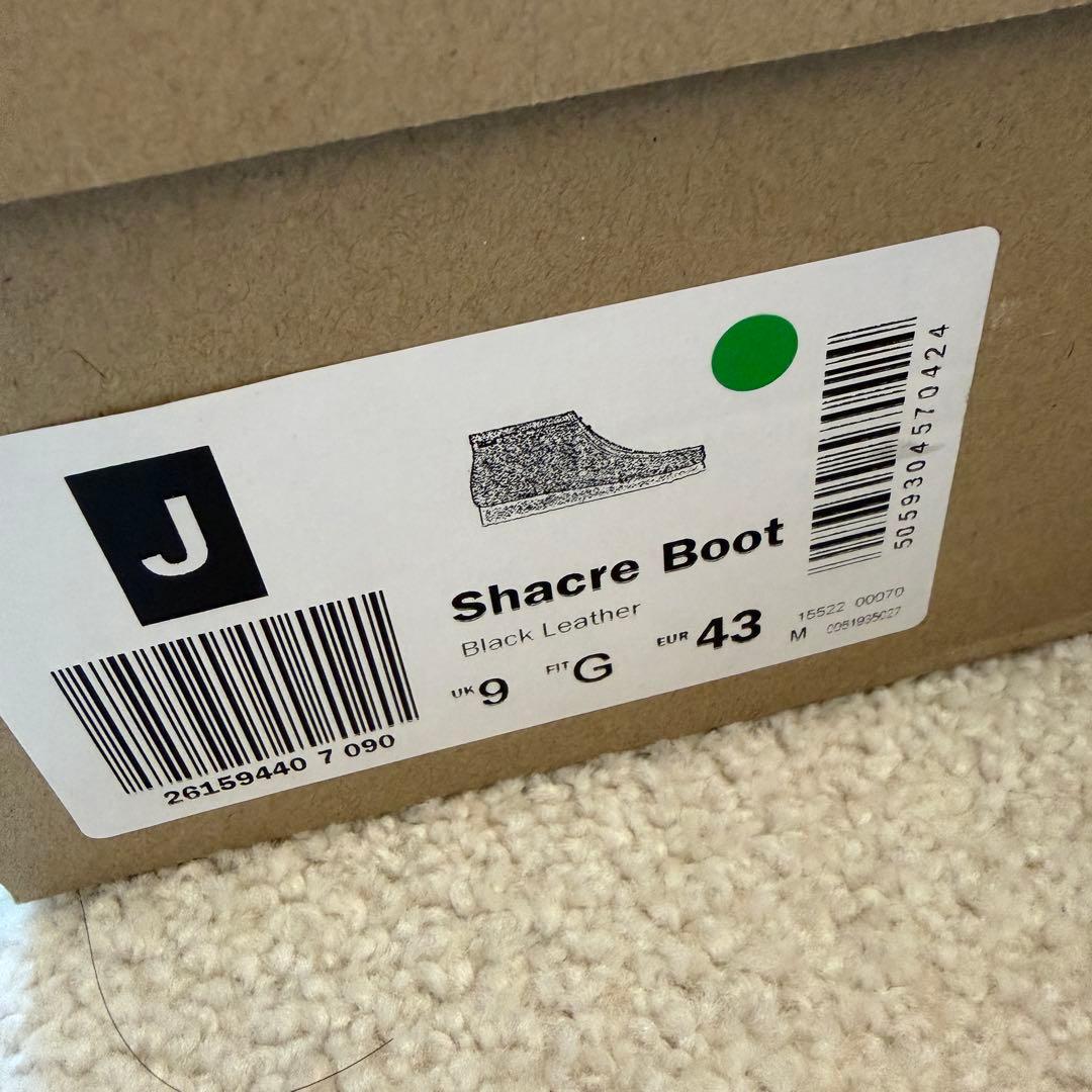 Clarks Shacre Boot ブラックレザー UK9 ワラビータイプ