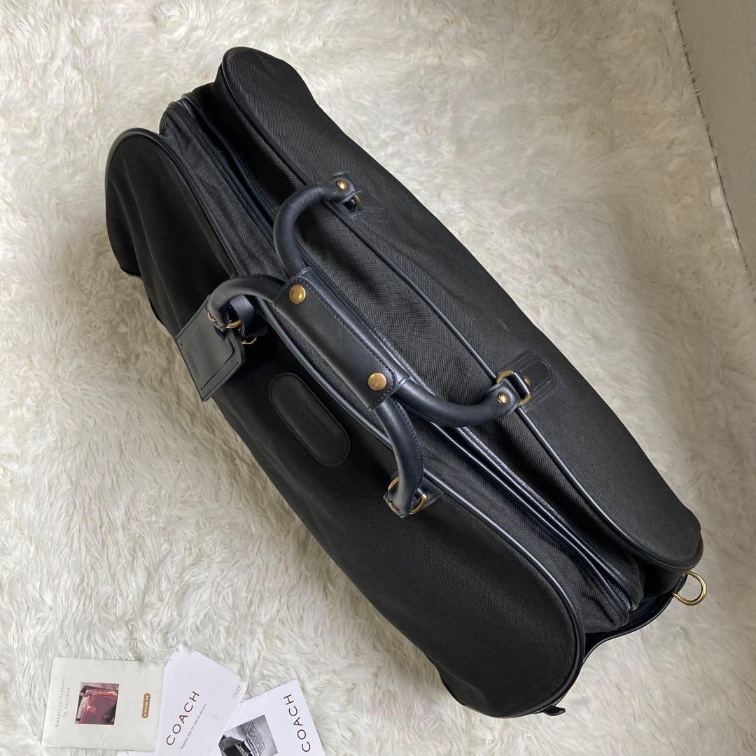 極美品 vintage coach old archive 特大 ボストン 黒