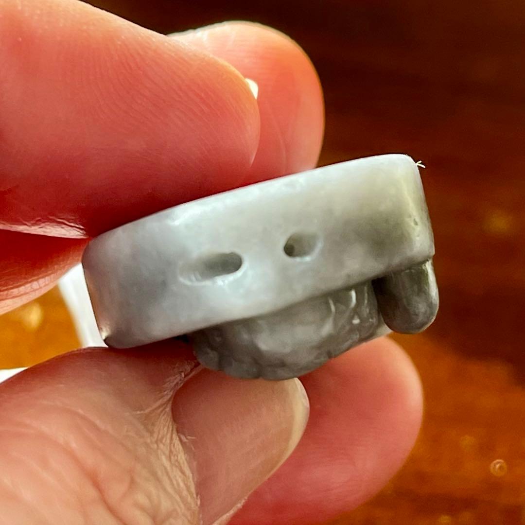 和田玉 灰玉 白玉 180.4ct 手彫り 観音菩薩 ジェイド ネフライト 軟玉