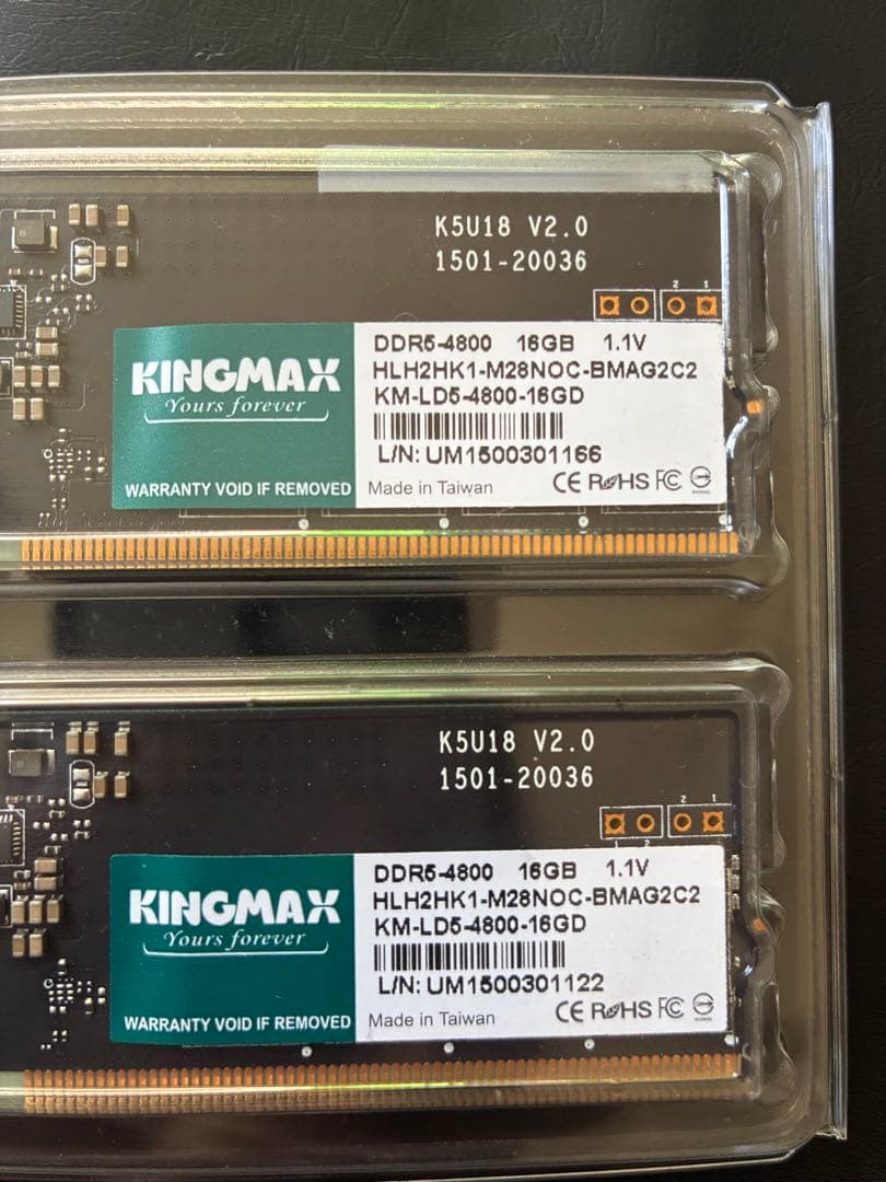 KINGMAX DDR5 32GB（16GB×2枚）デスクトップ用メモリー