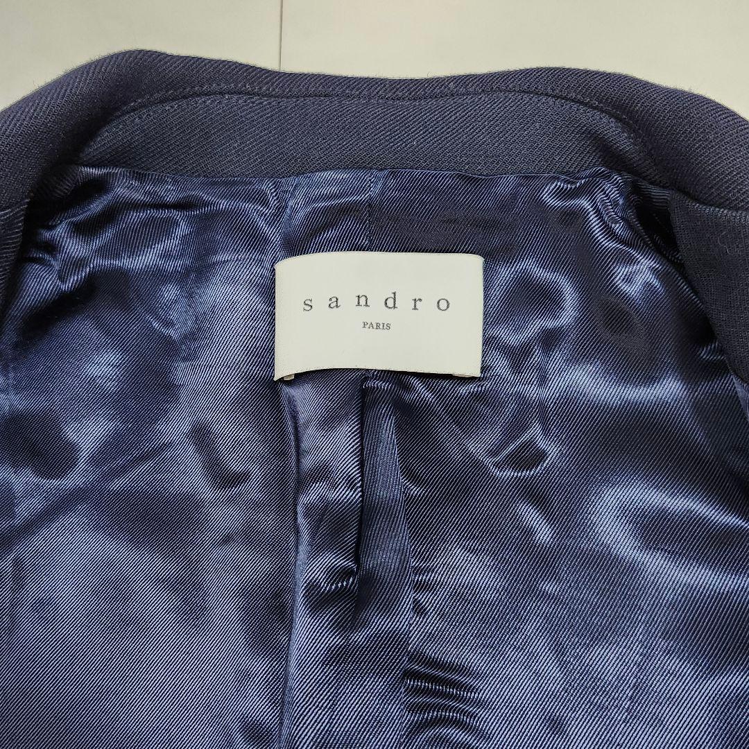 サンドロ　Veste Marine Blazer　テーラードジャケット　ベロア