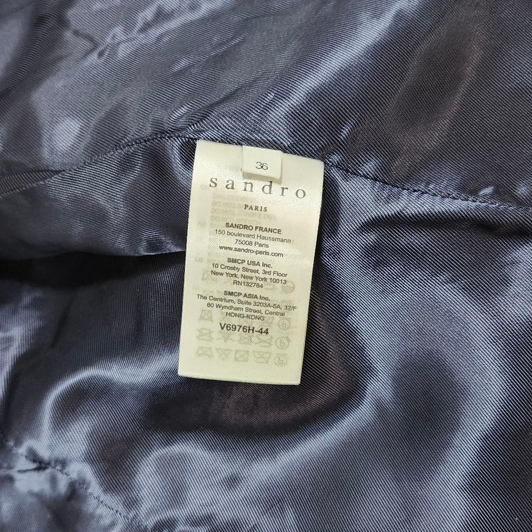 サンドロ　Veste Marine Blazer　テーラードジャケット　ベロア