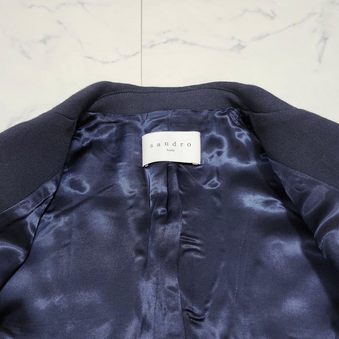 サンドロ　Veste Marine Blazer　テーラードジャケット　ベロア