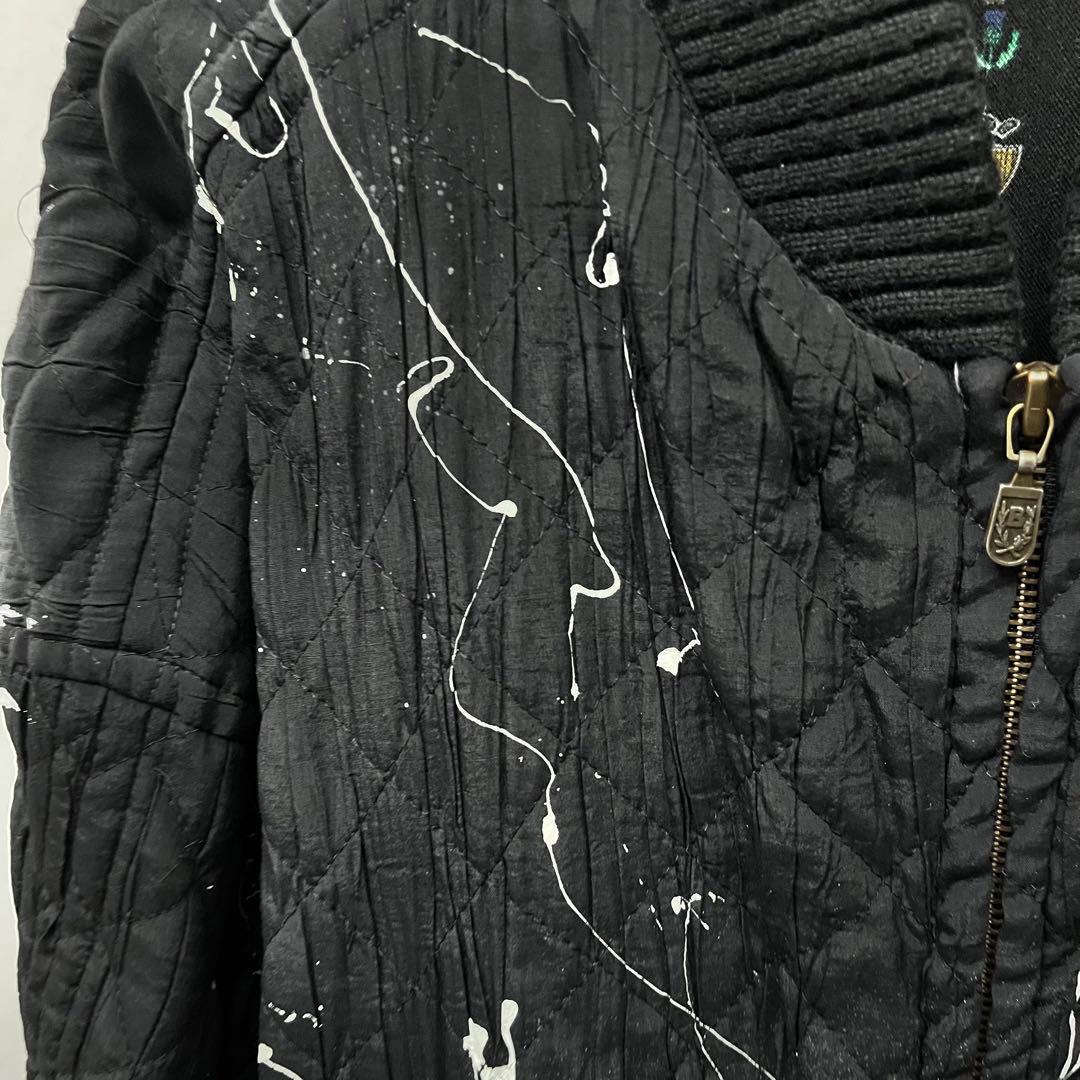 ジャケット・アウター vintag paint design short bomber jacket