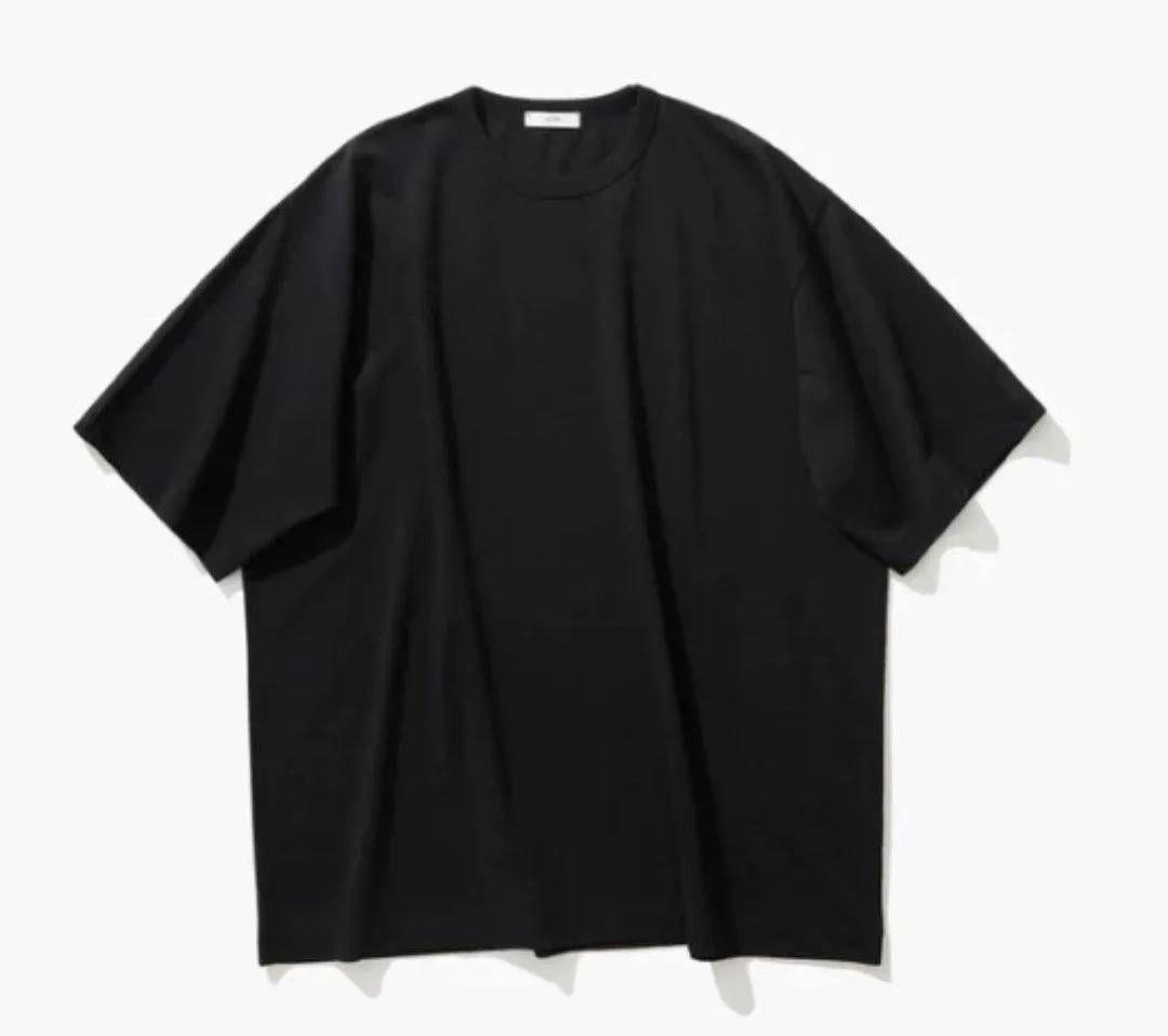 新品 ATON エイトン ドライコットン Tシャツ 黒 02 S