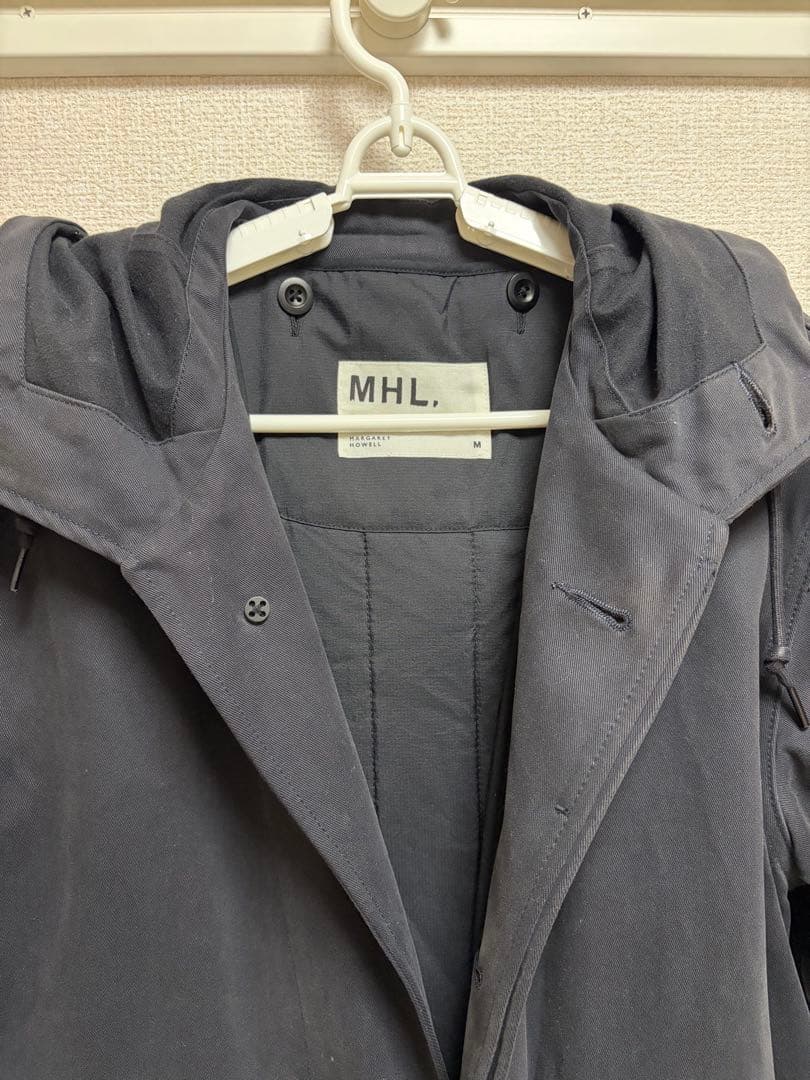 MHL. ブラック モッズコート Mサイズ