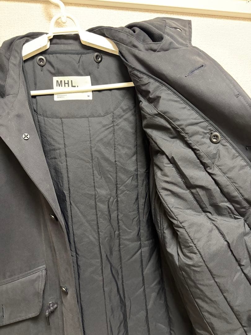 MHL. ブラック モッズコート Mサイズ