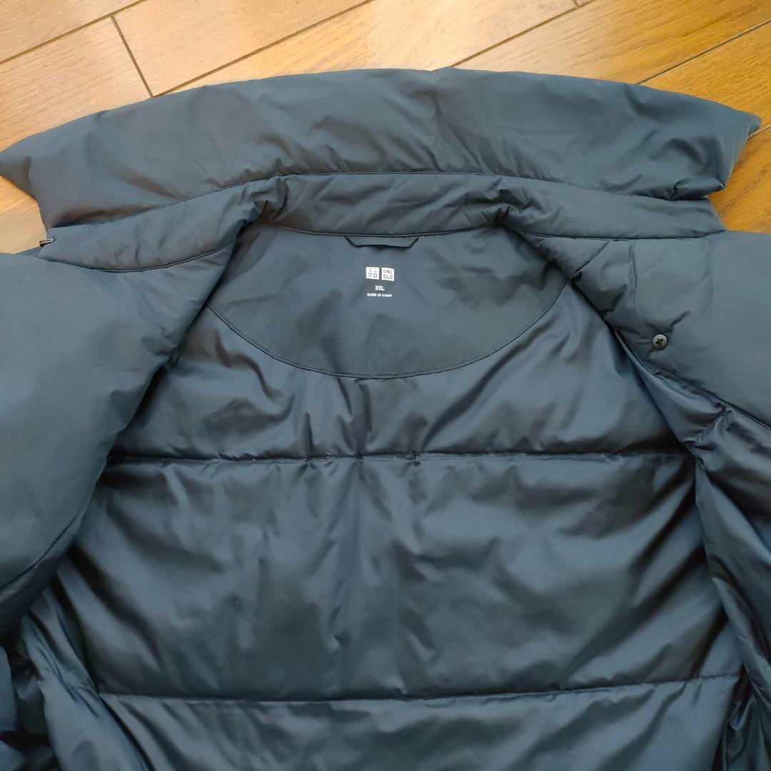 ユニクロ　ダウンベルテッドロングコート　XXL　69Navy