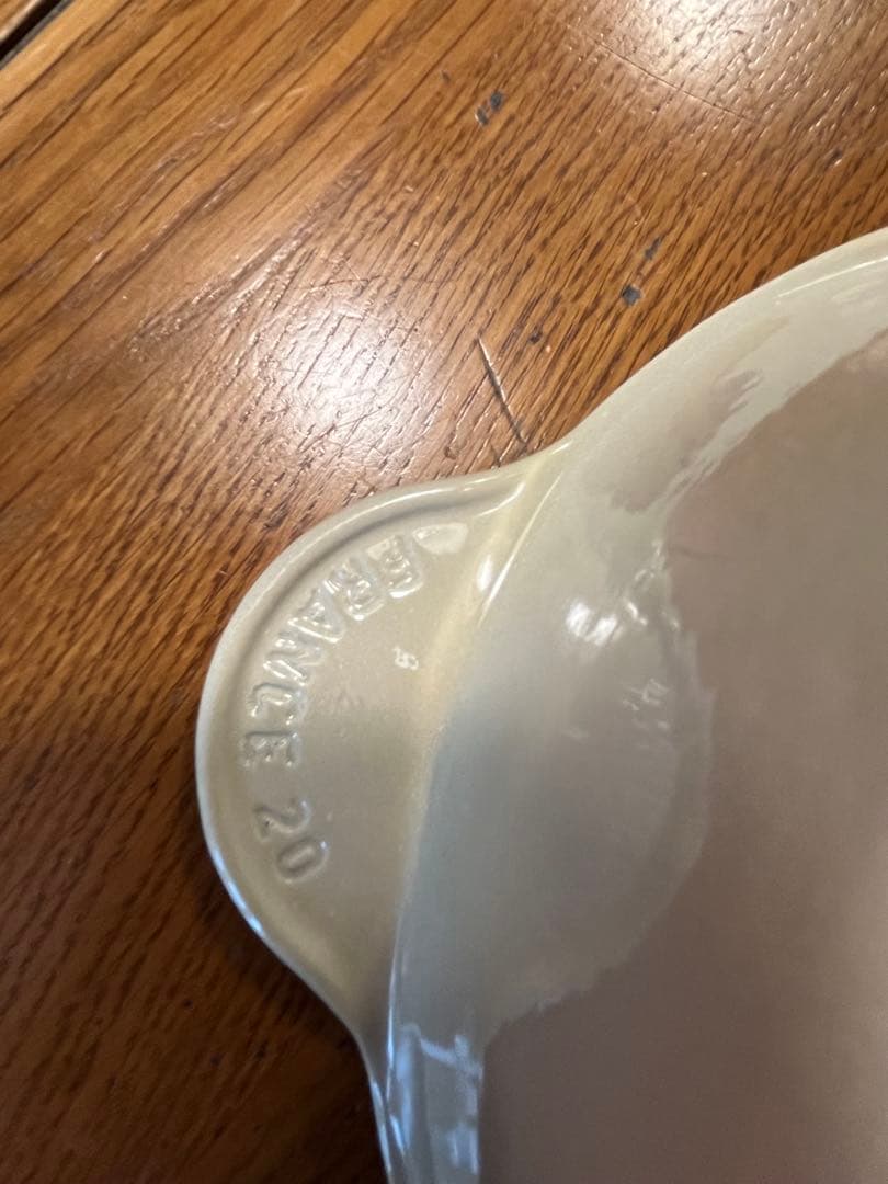 Le Creuset 片手鍋 20 蓋付き クリーム色