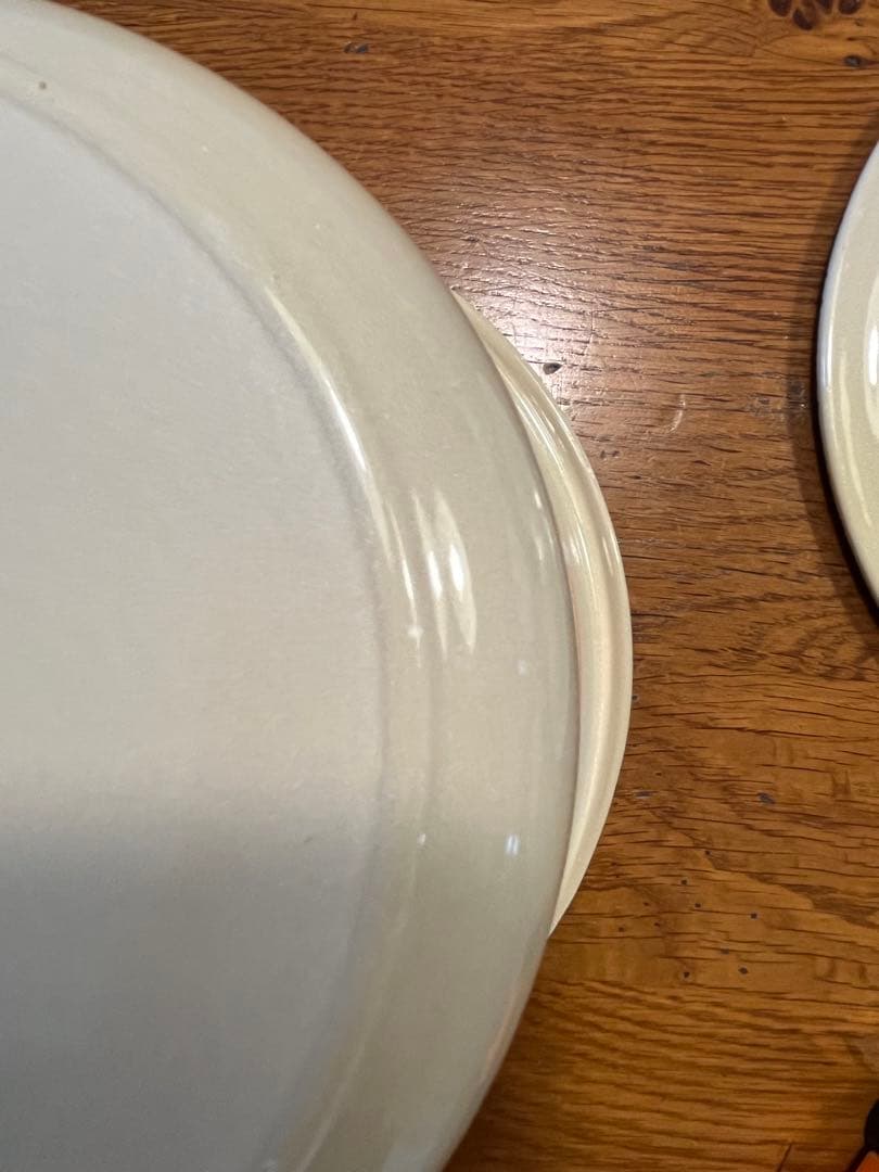 Le Creuset 片手鍋 20 蓋付き クリーム色