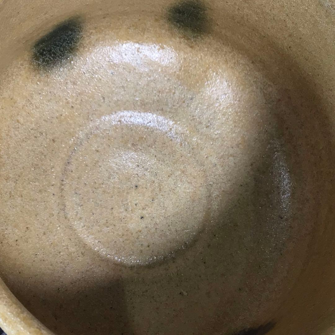 Ｍ９３６　茶碗　『美濃焼』『曽我伯庵造』『黄瀬戸茶碗』　抹茶碗　共箱　茶道具