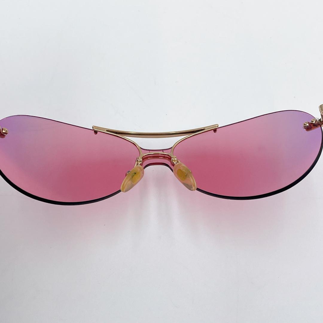 小物 Dior Rimless Sunglasses Y2K pink m689