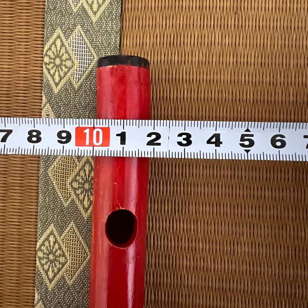 篠笛 朱漆塗 7本調子 ドレミ調