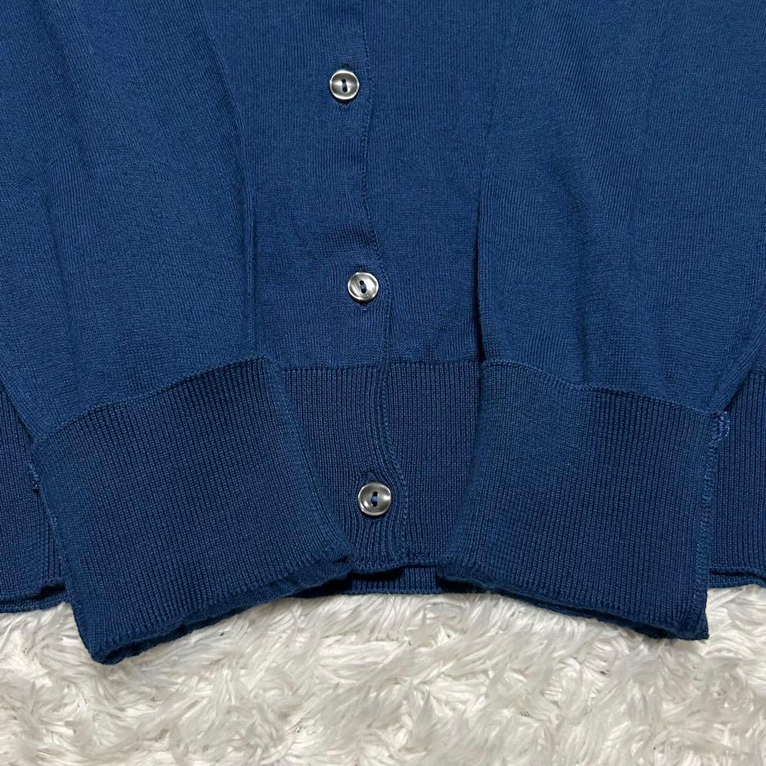 タグ付 未使用級 JOHNSMEDLEY 長袖 カーディガンS インディゴ