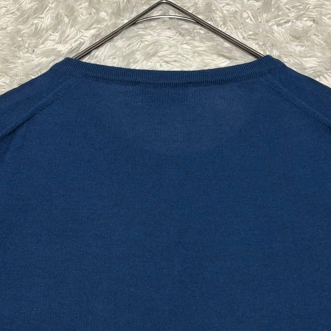 タグ付 未使用級 JOHNSMEDLEY 長袖 カーディガンS インディゴ