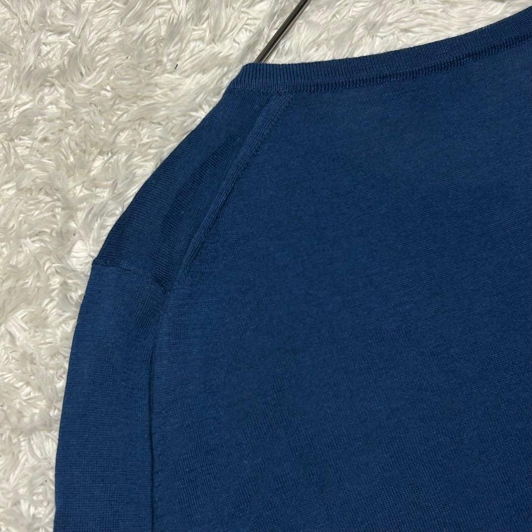 タグ付 未使用級 JOHNSMEDLEY 長袖 カーディガンS インディゴ